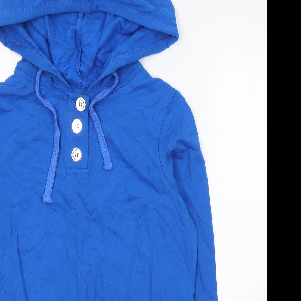 Dunnes Stores Womens Blue  Cotton Pullover Hoodie Size S  Pullover