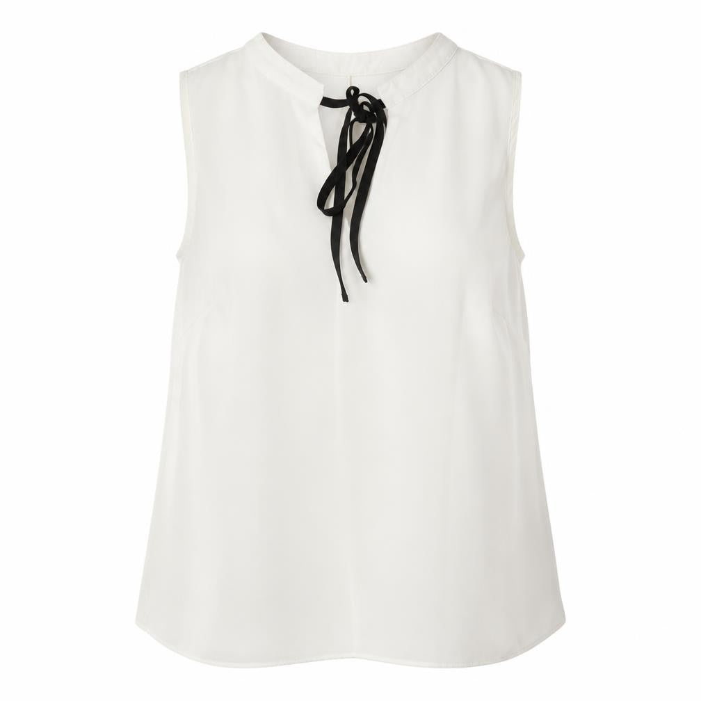Atmosphere Womens White  Polyester Basic Blouse Size 10 Round Neck