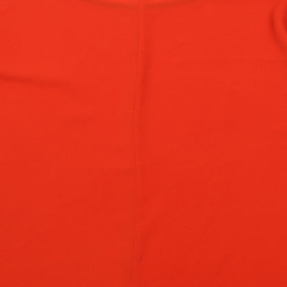 Marks & Spencer Womens Red  Polyester  T-Shirt Size 12 Round Neck