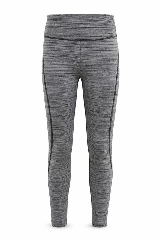 ClpActive Womens Grey Striped Polyester Pedal Pusher Leggings Size XS L26 in Regular Pullover