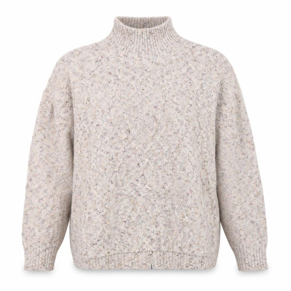 Peyton Primrose Womens Beige High Neck  Acrylic Pullover Jumper Size XL