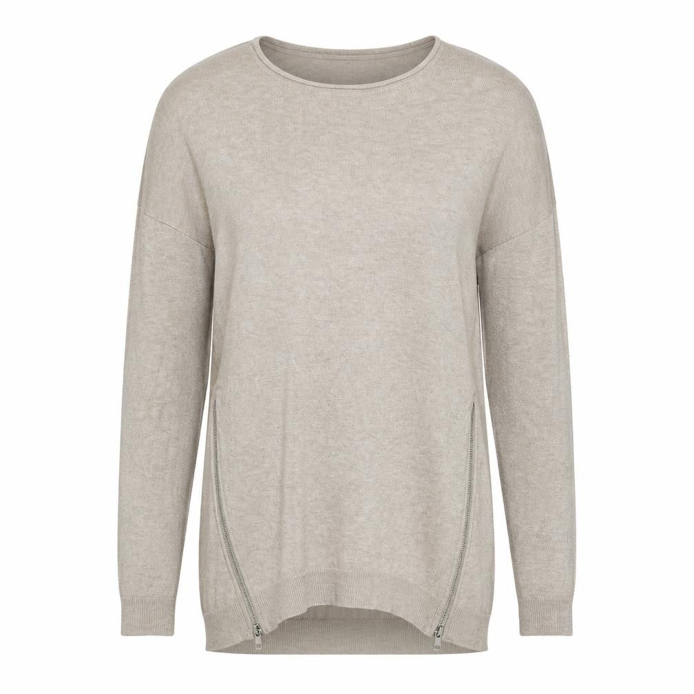 Atmosphere Womens Beige Round Neck  Viscose Pullover Jumper Size 6