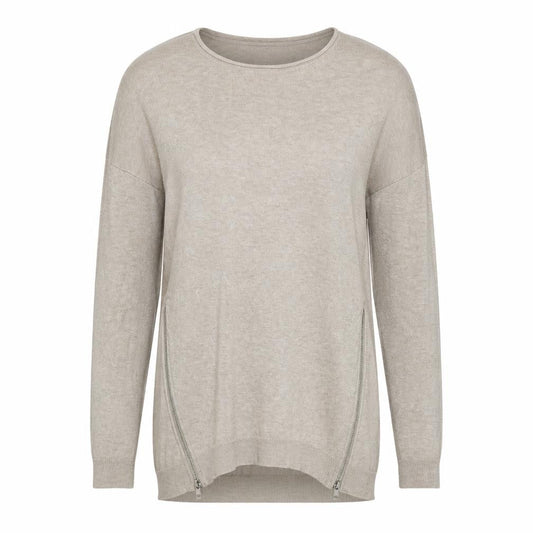 Atmosphere Womens Beige Round Neck  Viscose Pullover Jumper Size 6