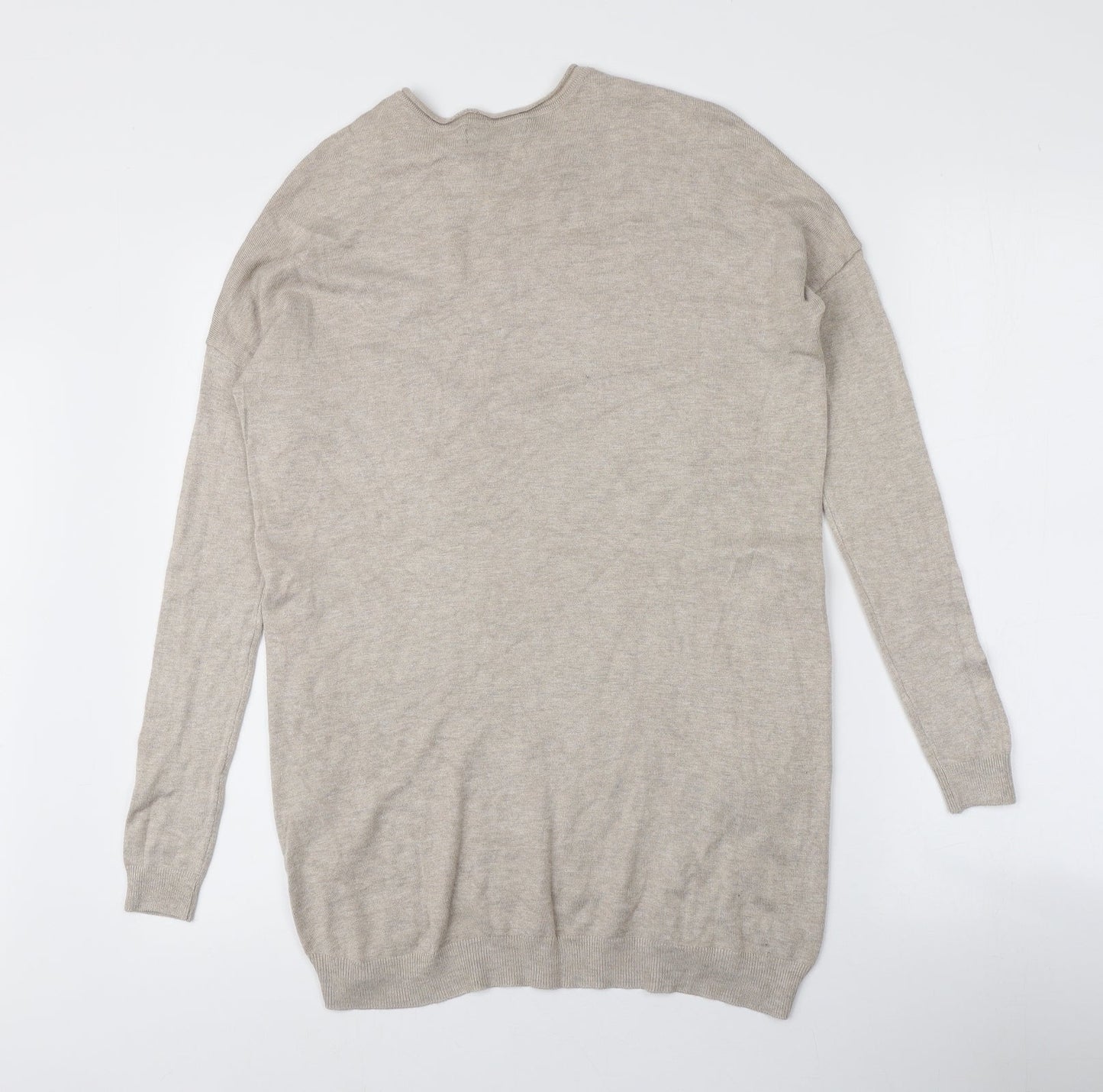 Atmosphere Womens Beige Round Neck  Viscose Pullover Jumper Size 6