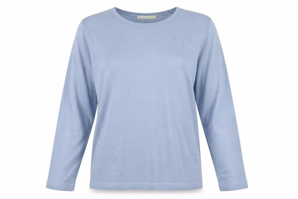 Marks & Spencer Womens Blue Round Neck  Acrylic Pullover Jumper Size 12