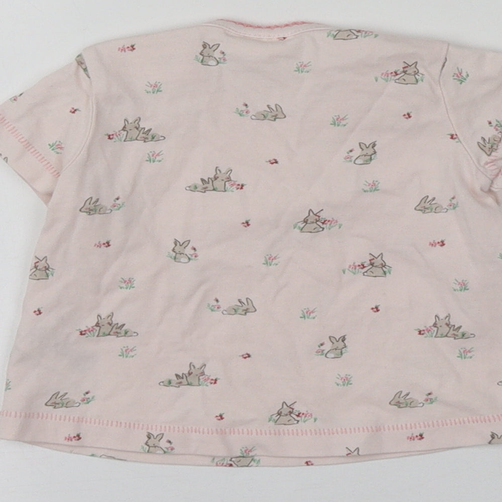 NEXT  Pink  100% Cotton Basic T-Shirt Size 0-3 Months Round Neck