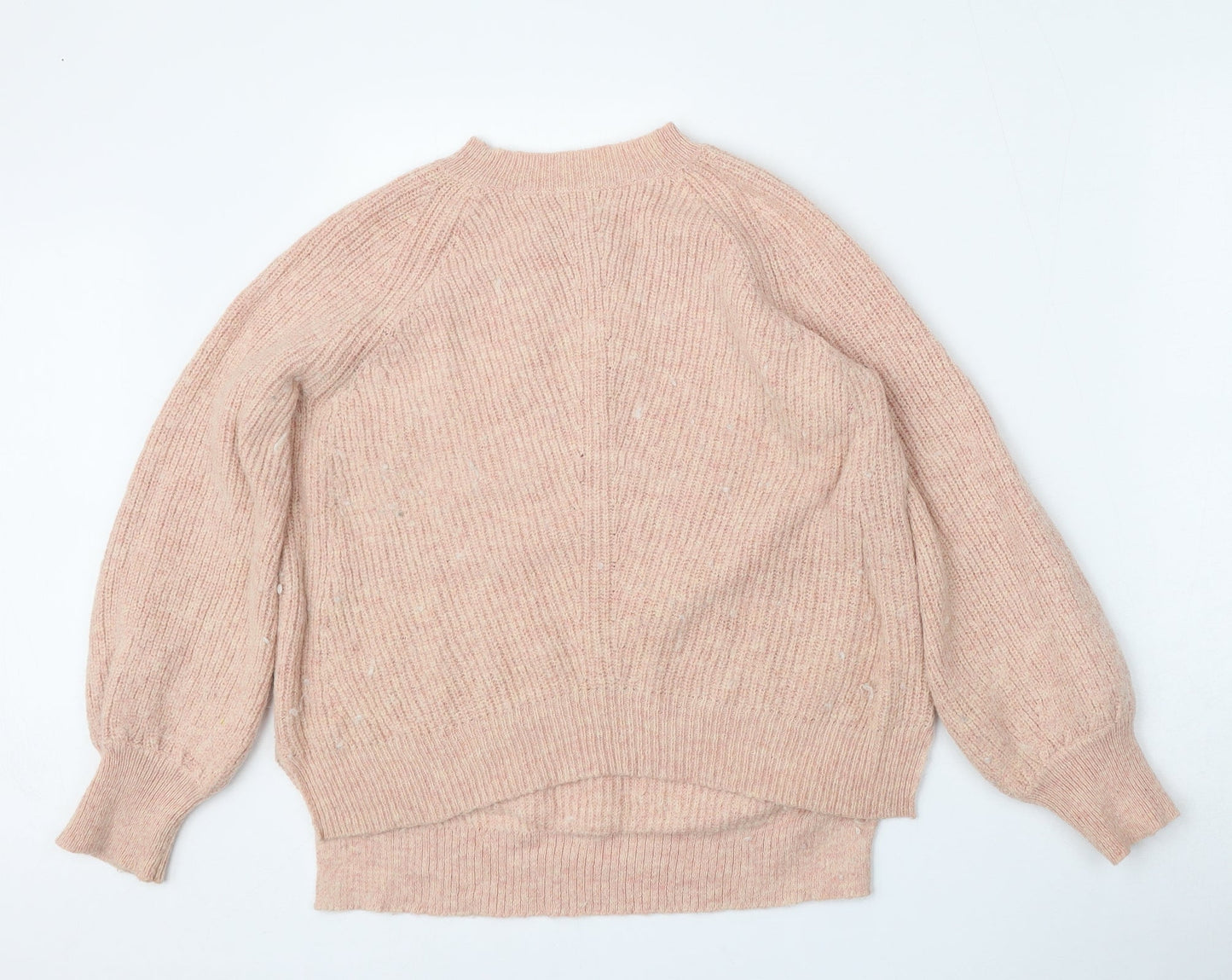 Marks and Spencer Womens Pink Round Neck  Polyamide Pullover Jumper Size S