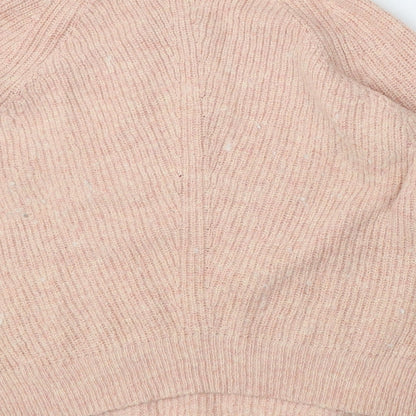 Marks & Spencer Womens Pink Round Neck  Polyamide Pullover Jumper Size S