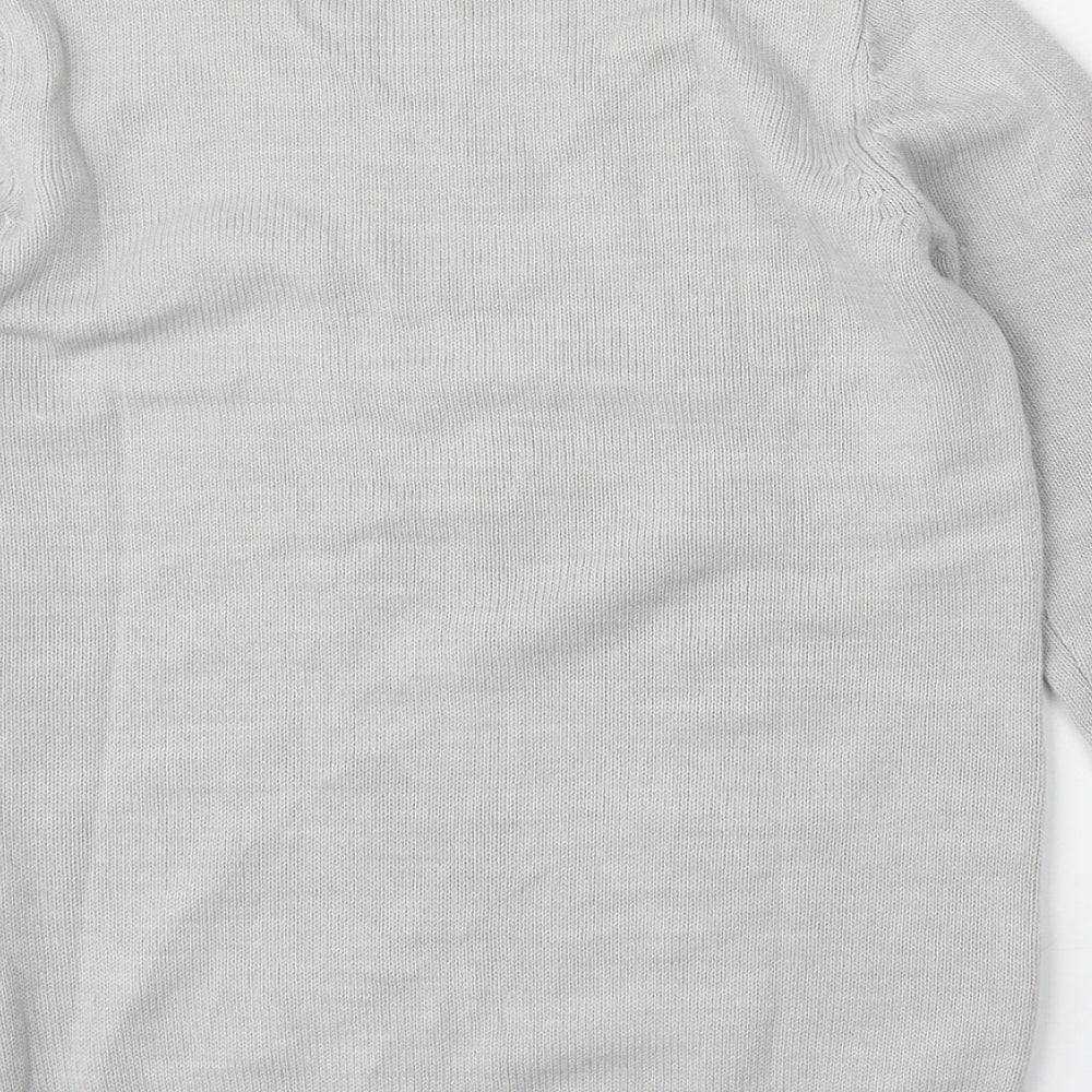 F&F Womens Grey Round Neck  Polyester Pullover Jumper Size 6