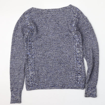 Preloved Gap Mens Blue Round Neck  Cotton Pullover Jumper Size XS - Back