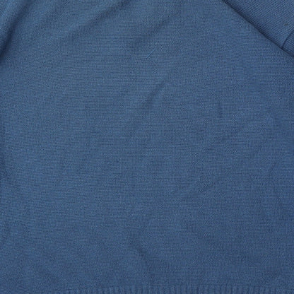 Preloved HPR Mens Blue V-Neck  Cotton Pullover Jumper Size L - Label