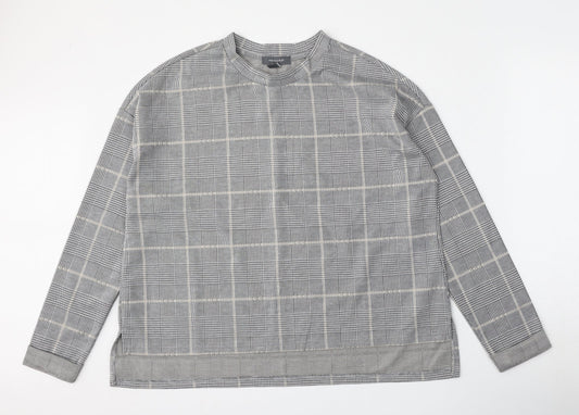 Primark Womens Multicoloured Plaid Polyester Pullover Sweatshirt Size 12