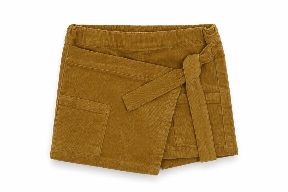 name it Girls Brown  Cotton Wrap Skort Size 2-3 Years  Regular