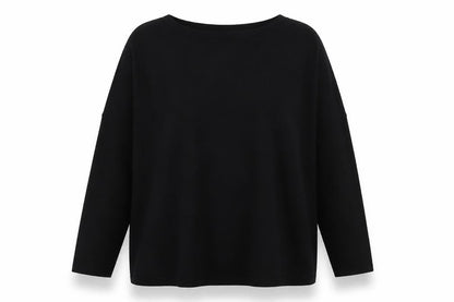 Gallery Womens Black Round Neck  Viscose Pullover Jumper Size M