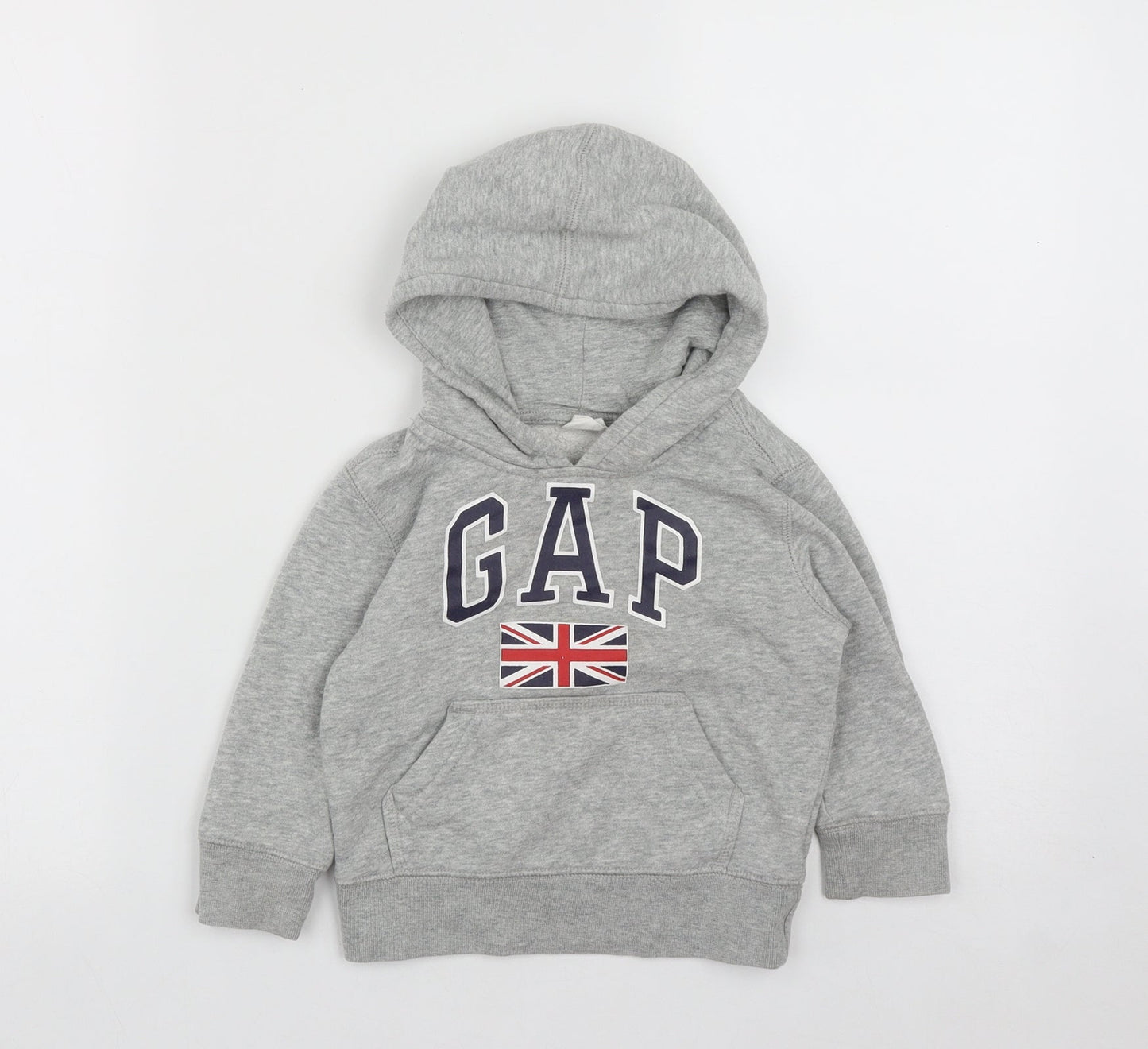 Gap Boys Grey  Cotton Pullover Hoodie Size 2 Years