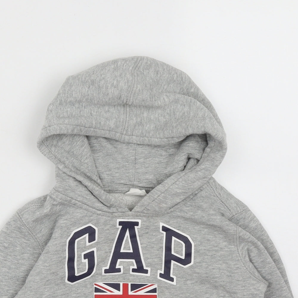 Gap Boys Grey  Cotton Pullover Hoodie Size 2 Years