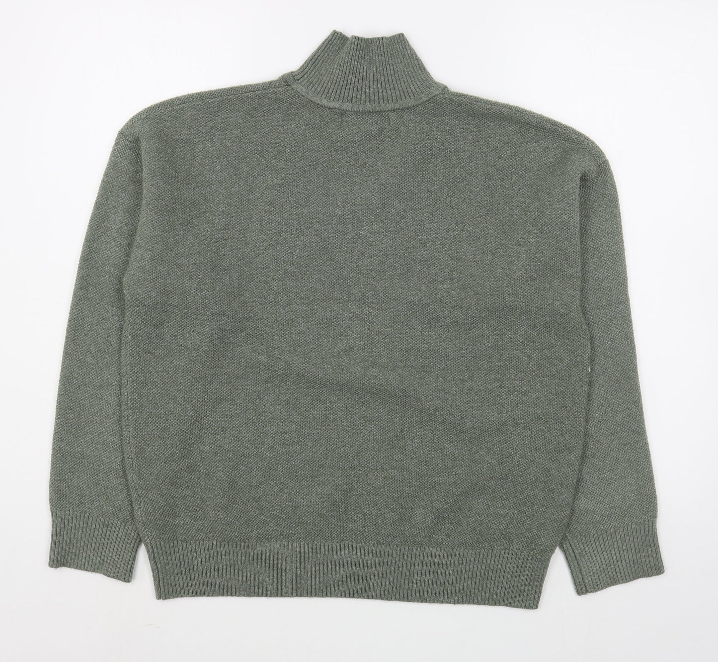 Marks and Spencer Womens Green Roll Neck  Polyester Pullover Jumper Size S