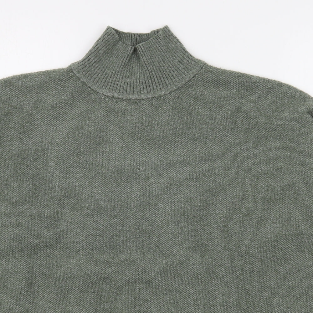 Marks and Spencer Womens Green Roll Neck  Polyester Pullover Jumper Size S