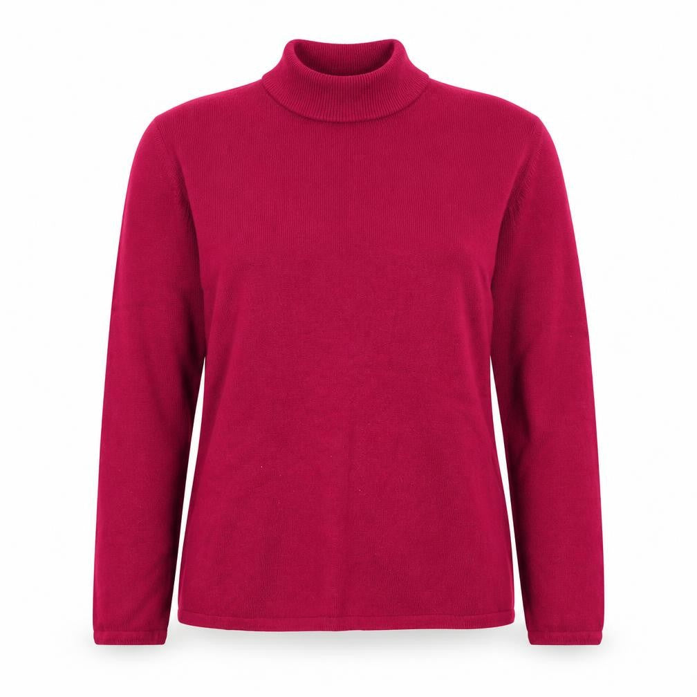 Bonmarché Womens Pink Round Neck Acrylic Pullover Jumper Size S