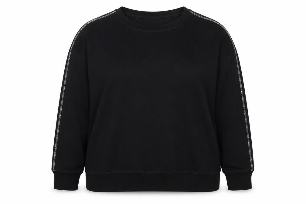 Alice Collins Womens Black  Polyester Pullover Sweatshirt Size 20  Pullover