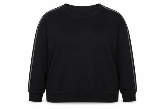 Alice Collins Womens Black  Polyester Pullover Sweatshirt Size 20  Pullover