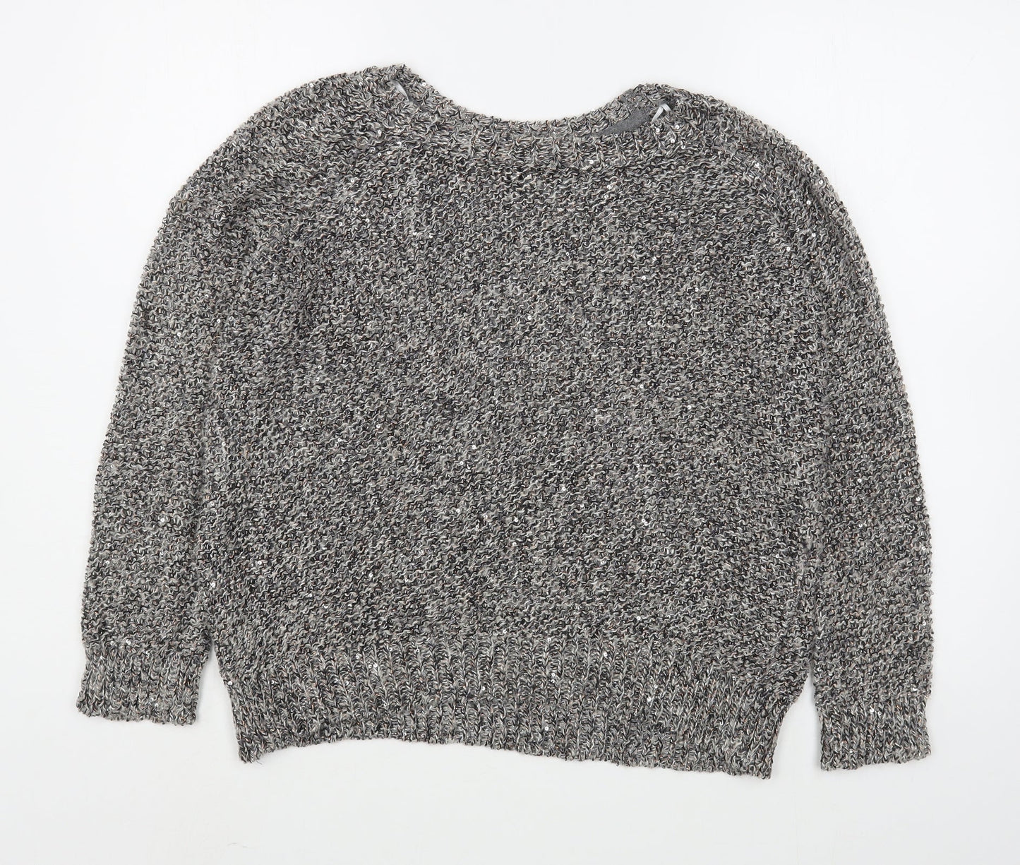 Dorothy Perkins Womens Grey Boat Neck  Polyester Pullover Jumper Size 8