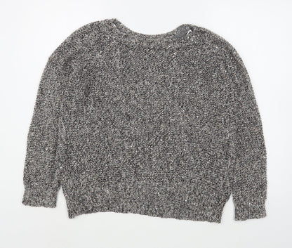 Dorothy Perkins Womens Grey Boat Neck  Polyester Pullover Jumper Size 8