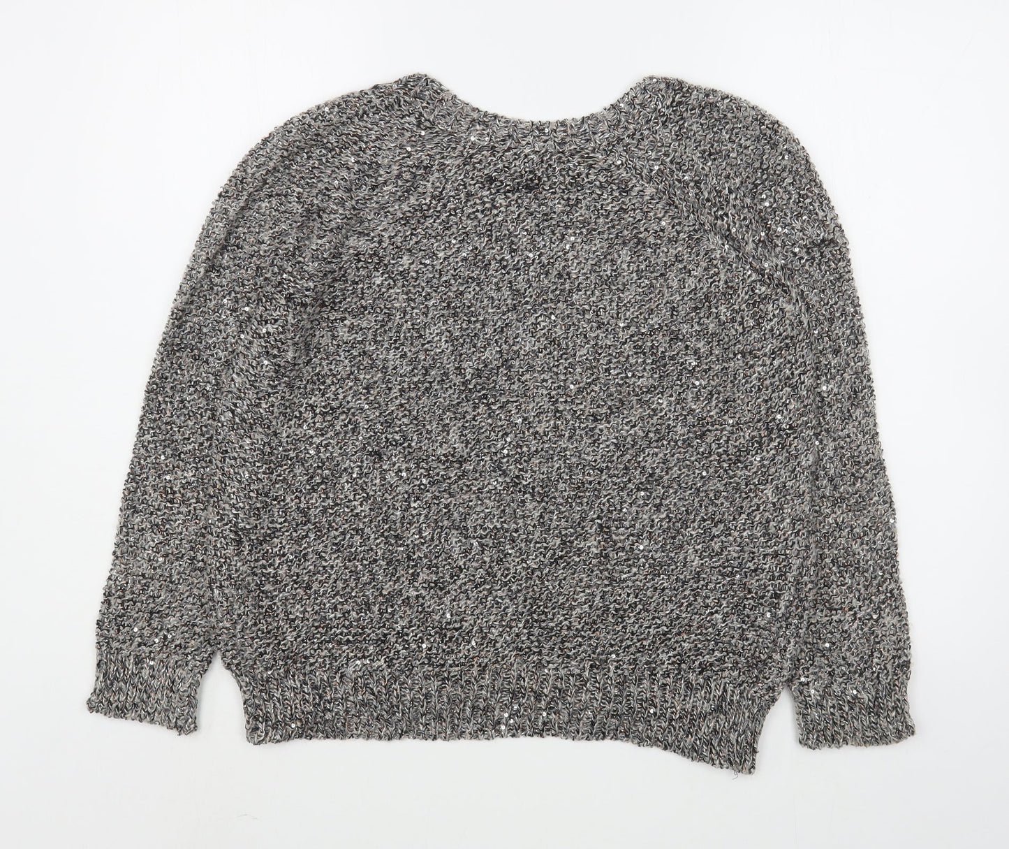 Dorothy Perkins Womens Grey Boat Neck  Polyester Pullover Jumper Size 8
