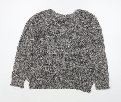 Dorothy Perkins Womens Grey Boat Neck  Polyester Pullover Jumper Size 8