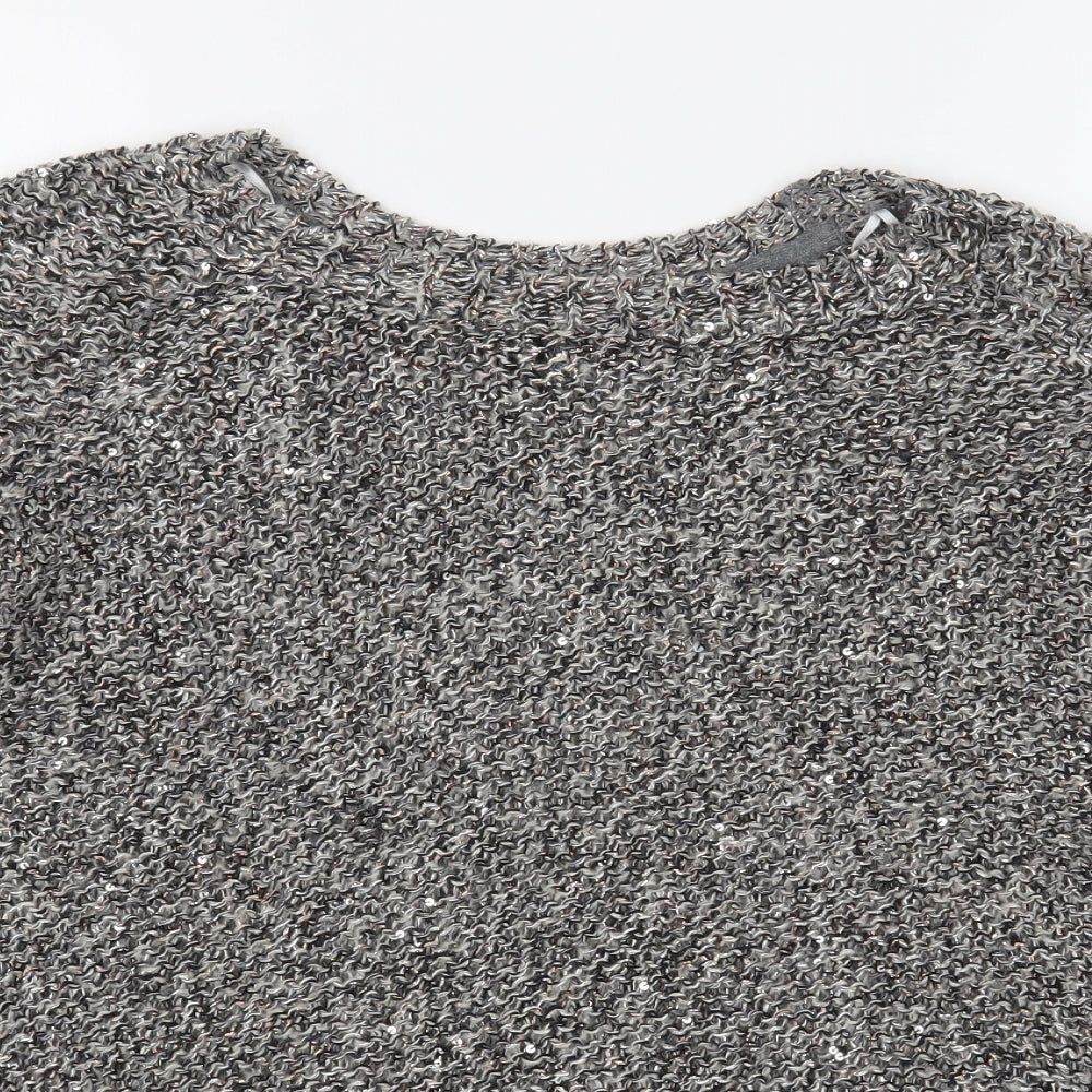 Dorothy Perkins Womens Grey Boat Neck  Polyester Pullover Jumper Size 8