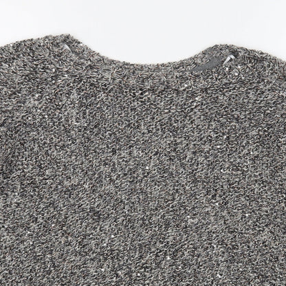 Dorothy Perkins Womens Grey Boat Neck  Polyester Pullover Jumper Size 8
