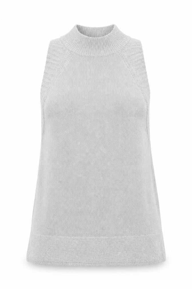 Topshop Womens Silver  Viscose Basic Tank Size M Halter