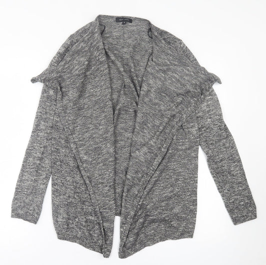 New Look Womens Grey V-Neck  Cotton Cardigan Jumper Size 8