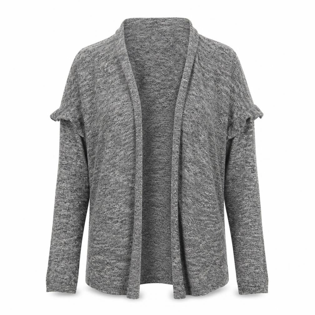 New Look Womens Grey V-Neck  Cotton Cardigan Jumper Size 8