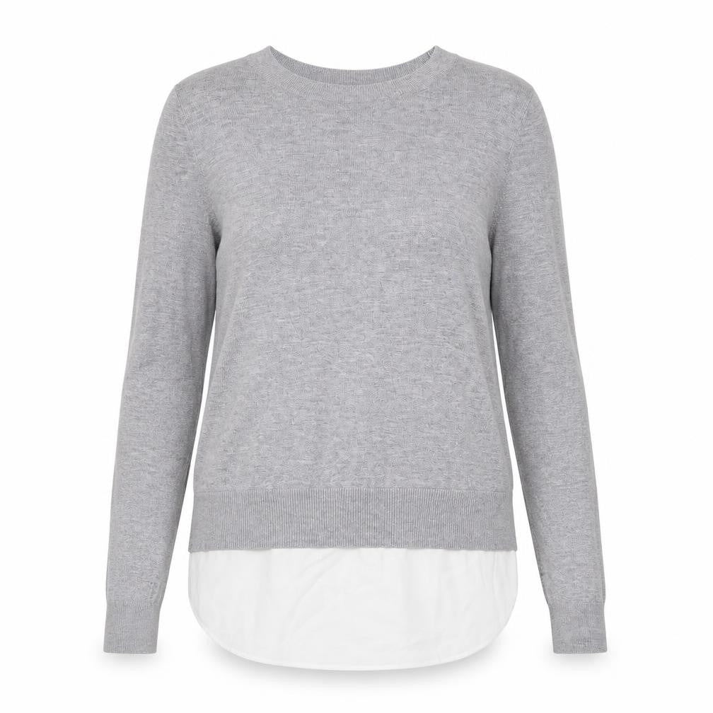 H&M Womens Grey Crew Neck  Acrylic Pullover Jumper Size S