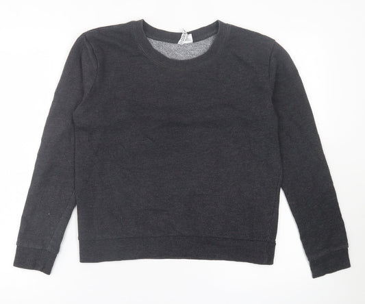 H&M Womens Grey Crew Neck  Polyester Pullover Jumper Size S