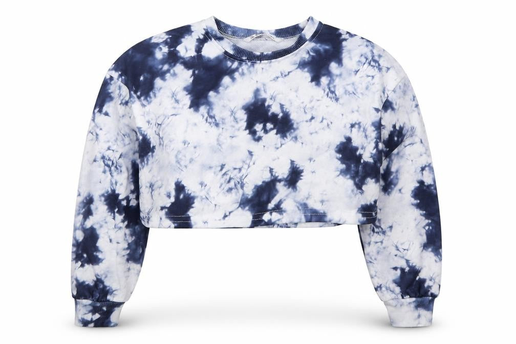 SheIn Girls Blue  Polyester Pullover Sweatshirt Size 9 Years  Pullover - Abstract