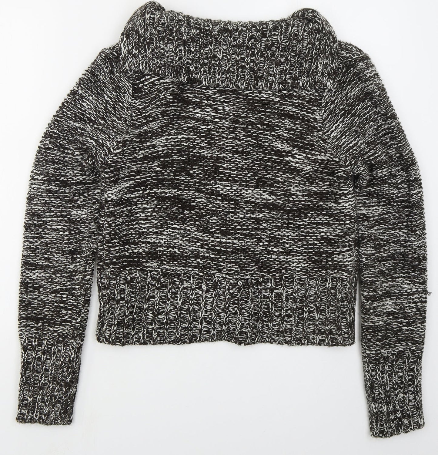 Evie Womens Brown Collared  Acrylic Cardigan Jumper Size 14