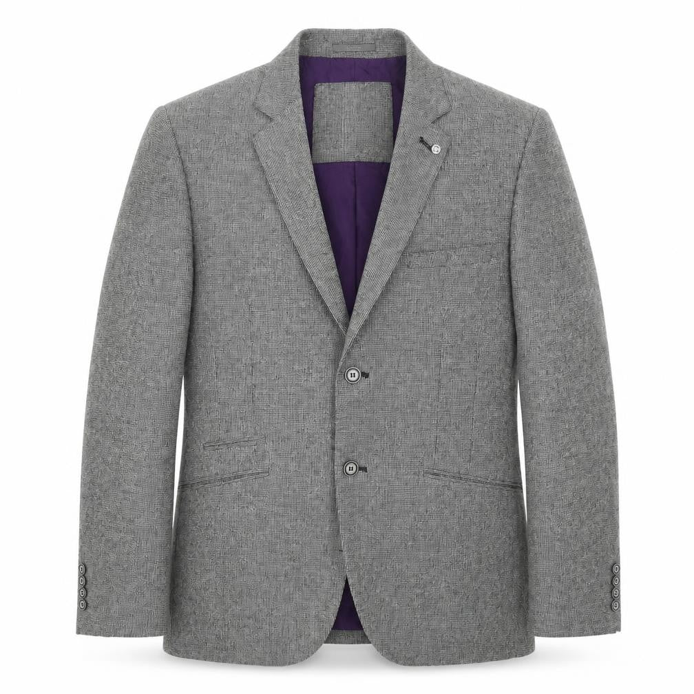 McQuillans Mens Grey  Polyester Jacket Suit Jacket Size 40