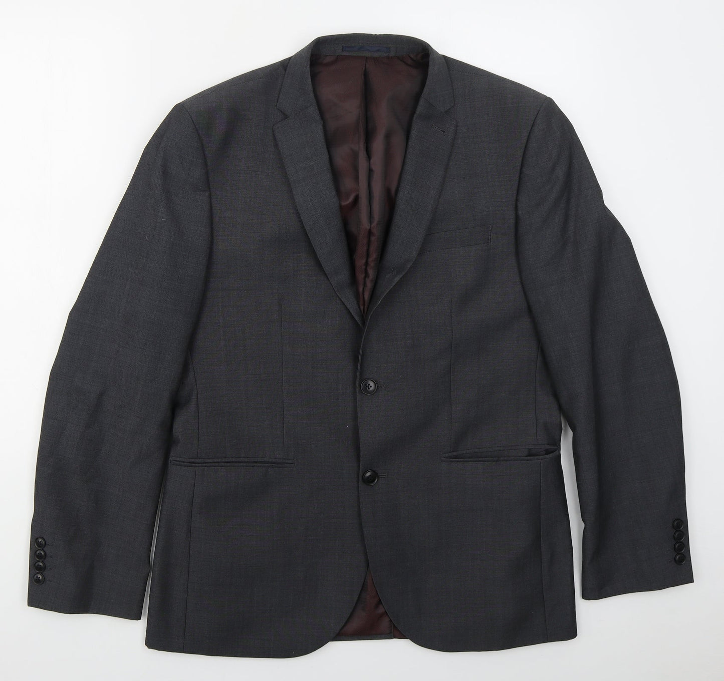 NEXT Mens Grey  Wool Jacket Suit Jacket Size 40