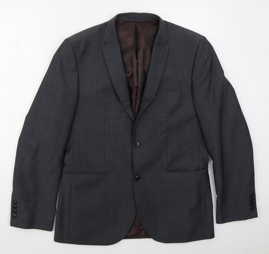 NEXT Mens Grey  Wool Jacket Suit Jacket Size 40