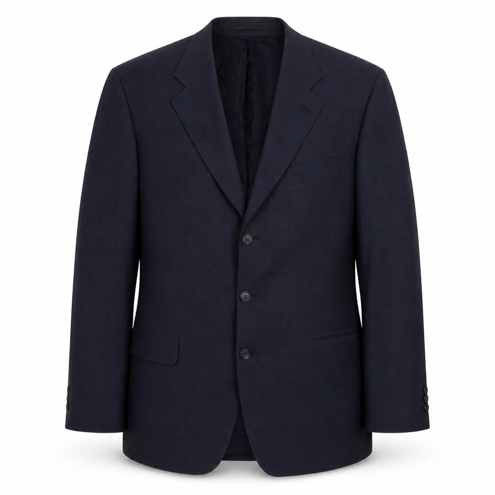 Baulmer Mens Blue  Polyester Jacket Suit Jacket Size 44