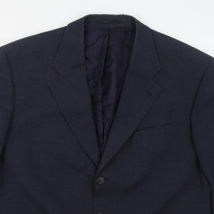 Baulmer Mens Blue  Polyester Jacket Suit Jacket Size 44