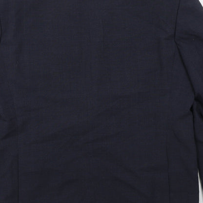 Baulmer Mens Blue  Polyester Jacket Suit Jacket Size 44