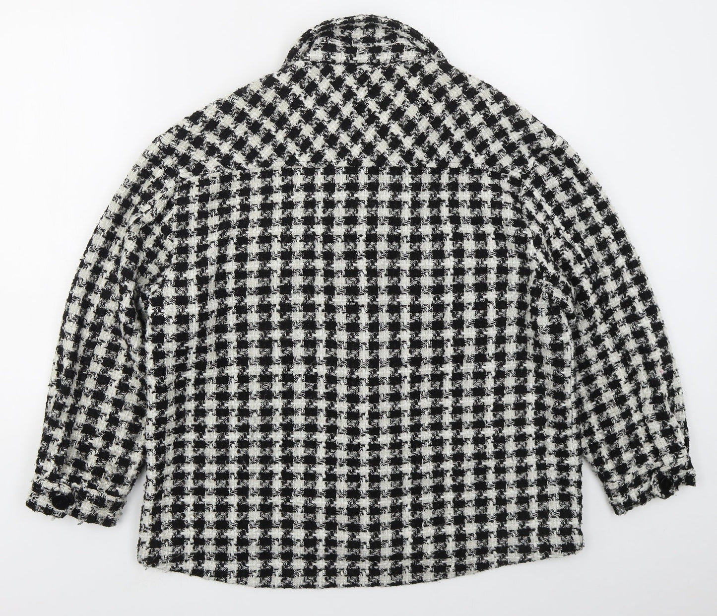 Lovie & Co Womens Black Houndstooth  Jacket  Size M  Button