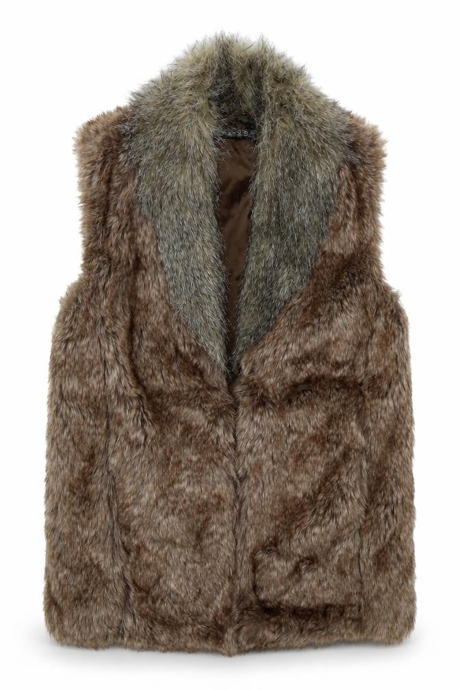 Atmosphere Womens Brown   Gilet Jacket Size 8  Hook & Eye