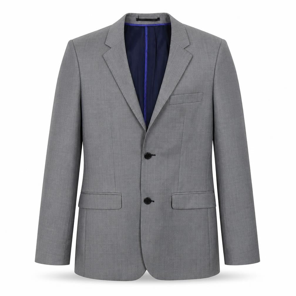 Topman Mens Grey  Polyester Jacket Suit Jacket Size 36