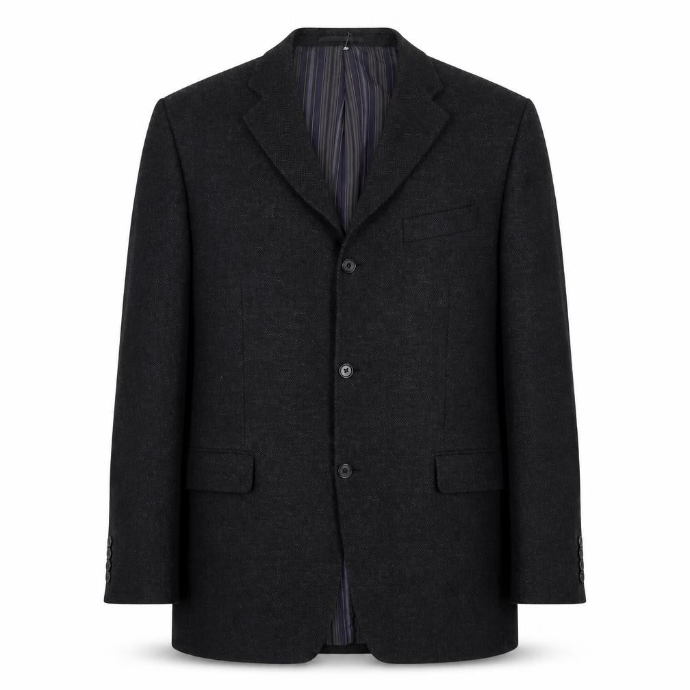 Van Kollem Mens Grey  Wool Jacket Suit Jacket Size 42