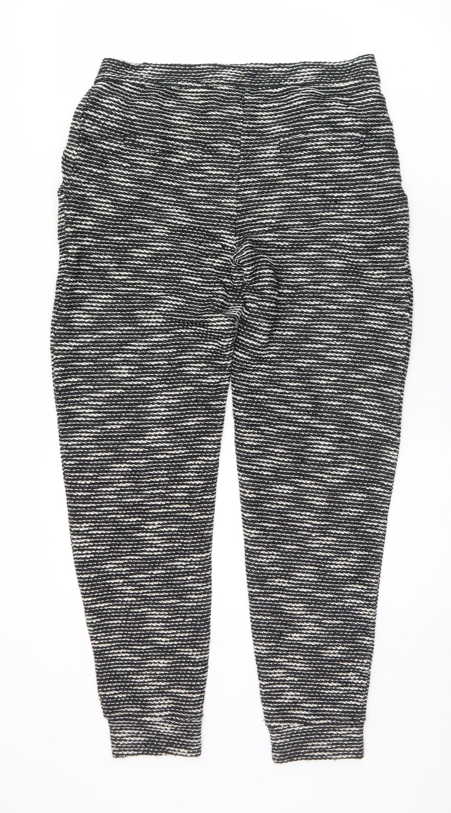 ASOS Womens Black  Acrylic Trousers  Size 10 L30 in Regular Zip