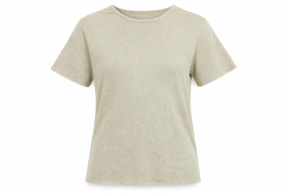 St Bernard Womens Gold  Viscose Basic T-Shirt Size 14 Round Neck